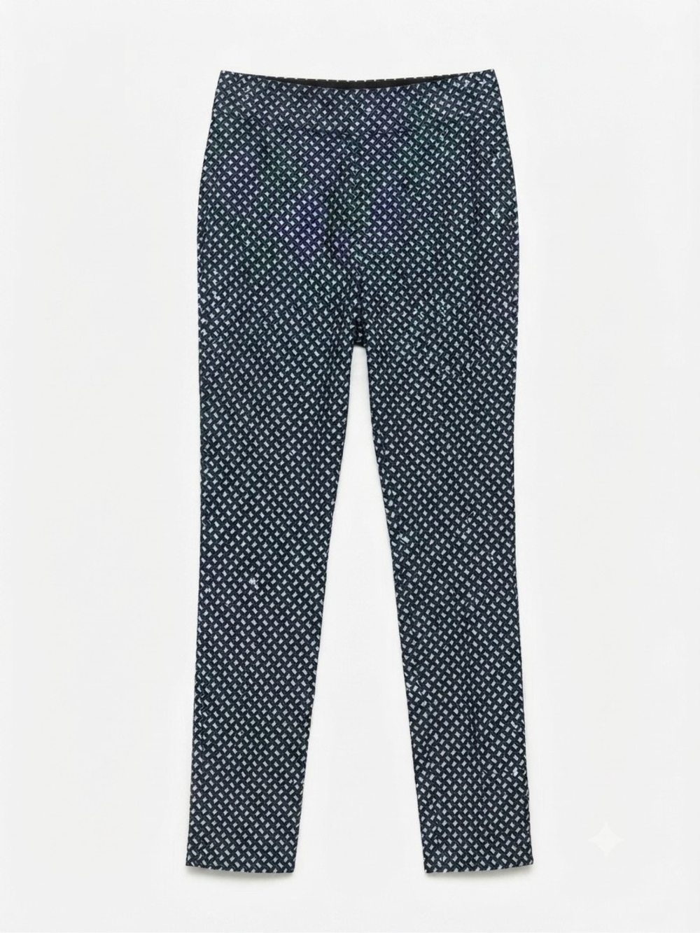 H&M Navy & White Microprint Skinny Pants